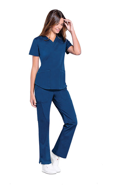 Navy - Cherokee Workwear Professionals V-Neck Top
