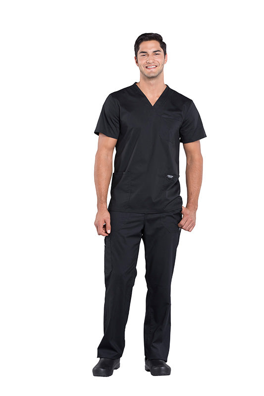 Black - Cherokee Workwear Revolution Men's V-Neck Top