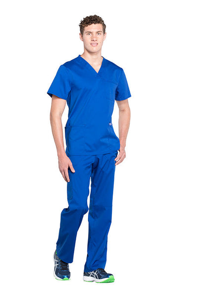 Galaxy Blue - Cherokee Workwear Revolution Men's V-Neck Top