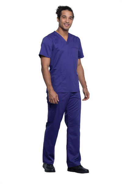 Grape - Cherokee Workwear Revolution Men's V-Neck Top