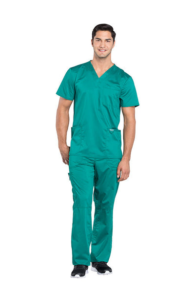 Hunter Green - Cherokee Workwear Revolution Men's V-Neck Top