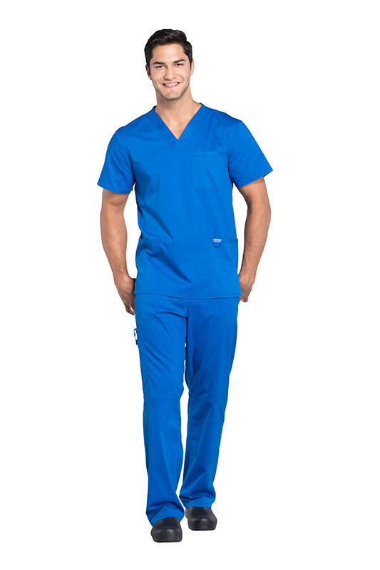 Royal - Cherokee Workwear Revolution Men's V-Neck Top