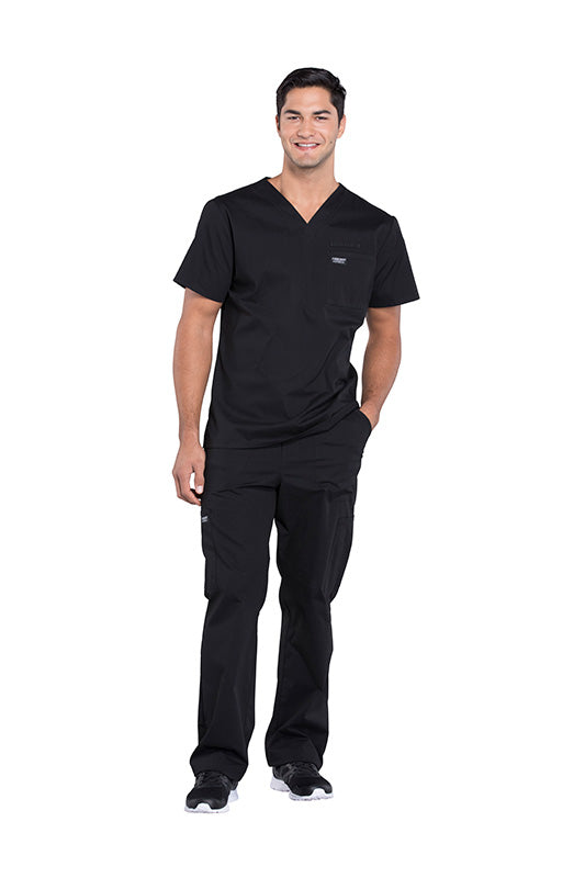 Black - Cherokee Workwear Professionals Men's V-Neck Top