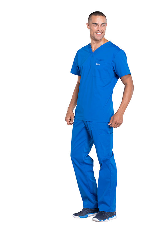 Royal - Cherokee Workwear Professionals Men's V-Neck Top