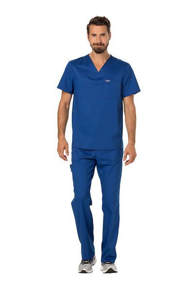 Galaxy Blue - Cherokee Workwear Revolution Men's Tuckable V-Neck Top