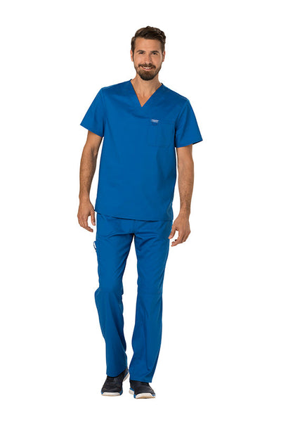 Royal - Cherokee Workwear Revolution Men's Tuckable V-Neck Top