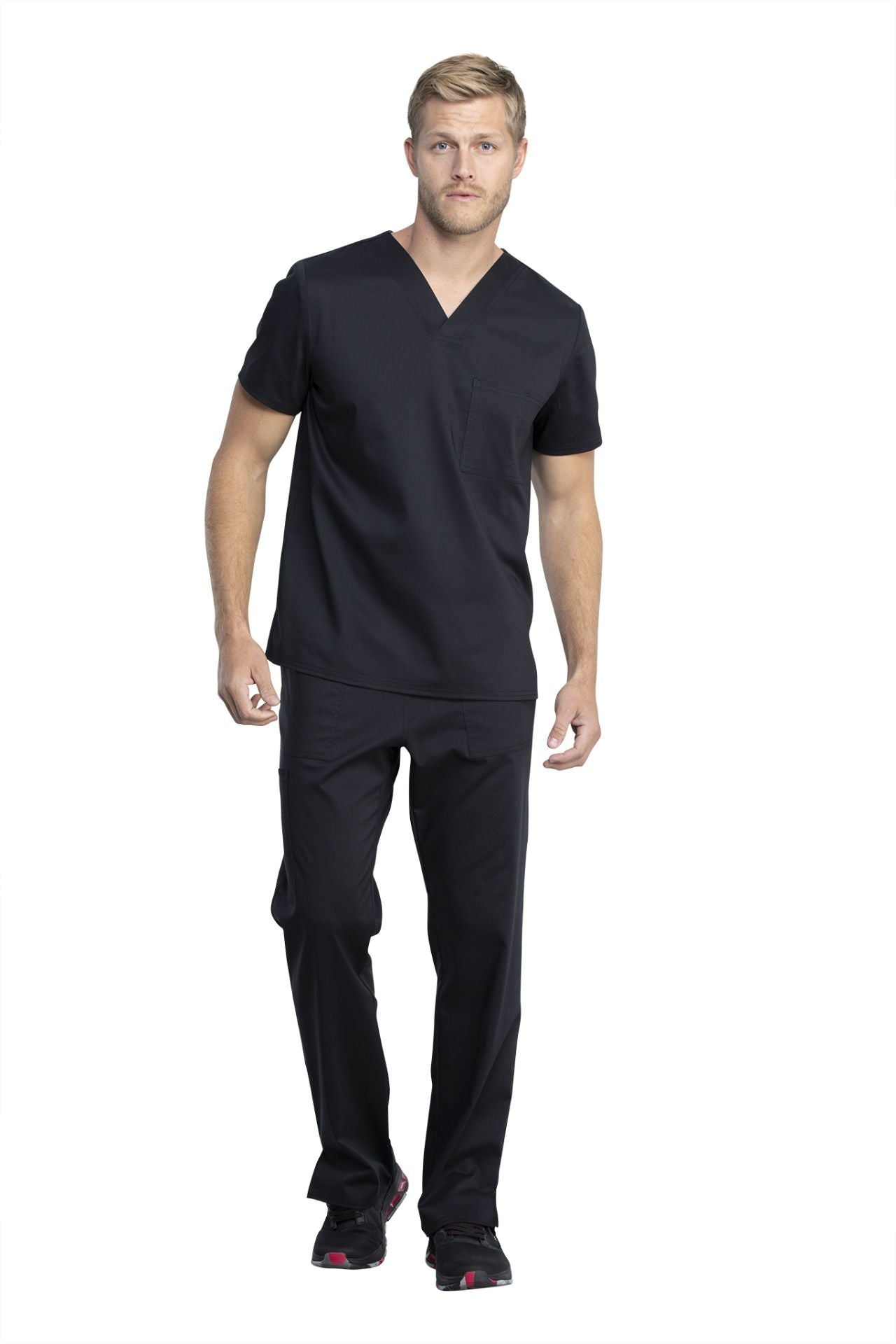 Black - Cherokee Workwear Revolution Tech Unisex V-Neck Top