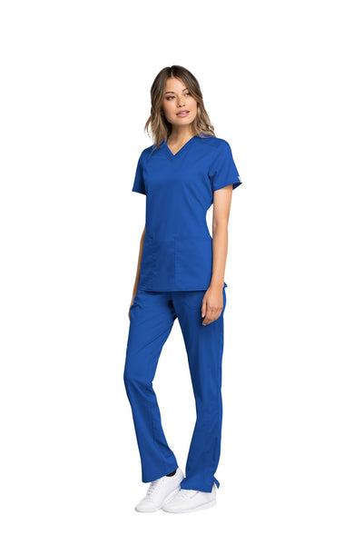 Royal - Cherokee Workwear Revolution Tech V-Neck Top